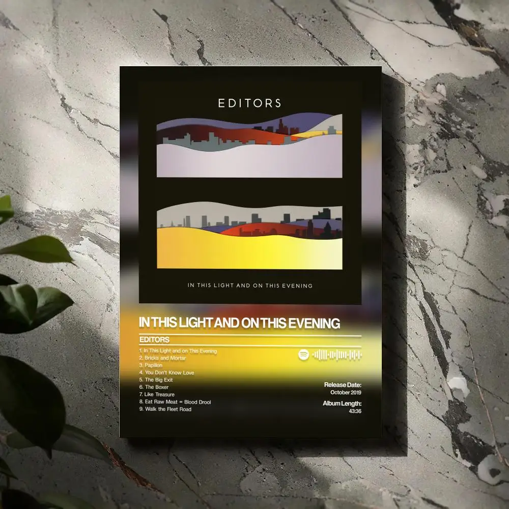 

Editors Poster Prints Canvas Painting Wall Art Picture Living Room Home Decor Tracklist Music Album Cover