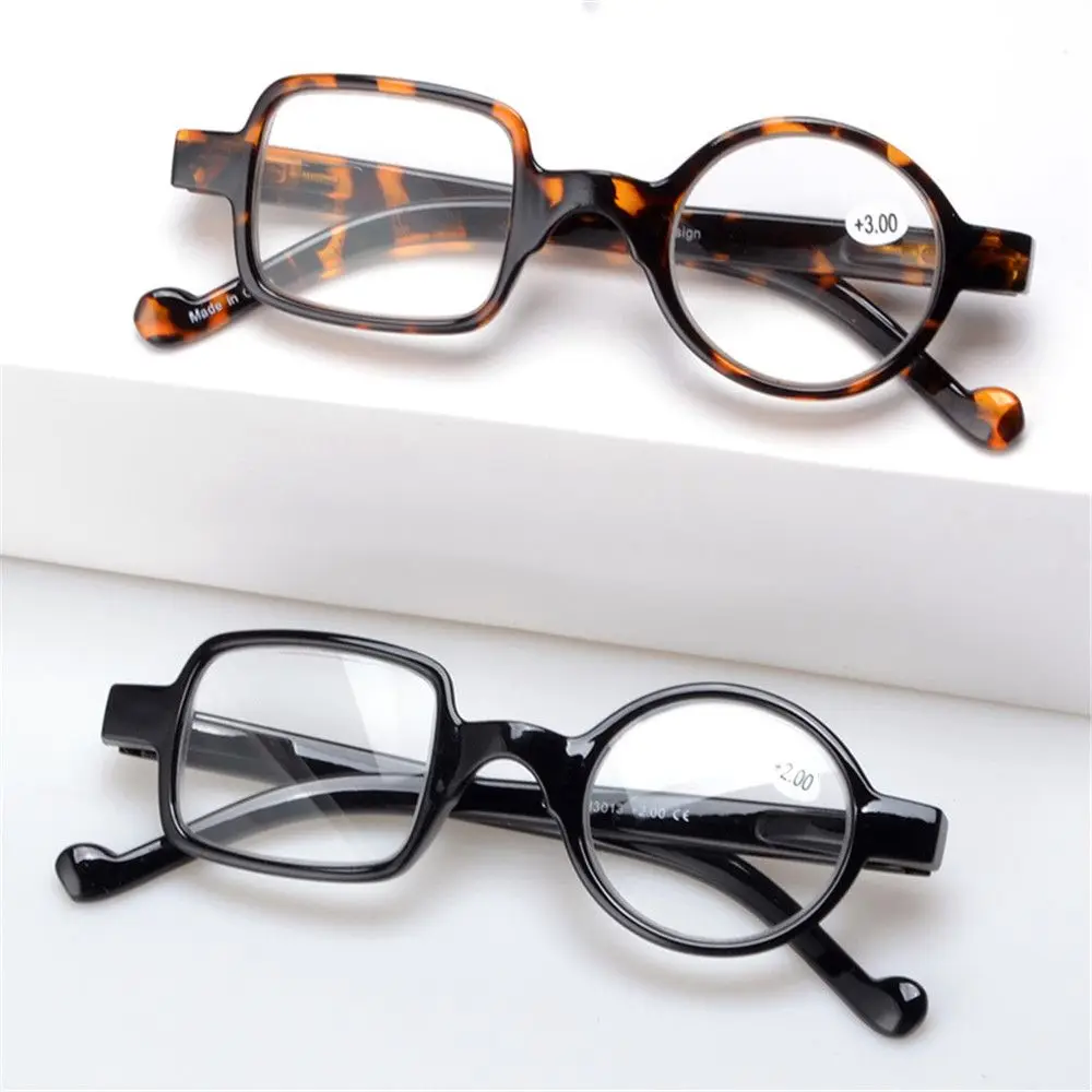 Nieregularne okulary do czytania w stylu retro mężczyźni kobiety kwadratowe okrągłe okulary do czytania w stylu vintage siła 1,0x ~ 3,5x
