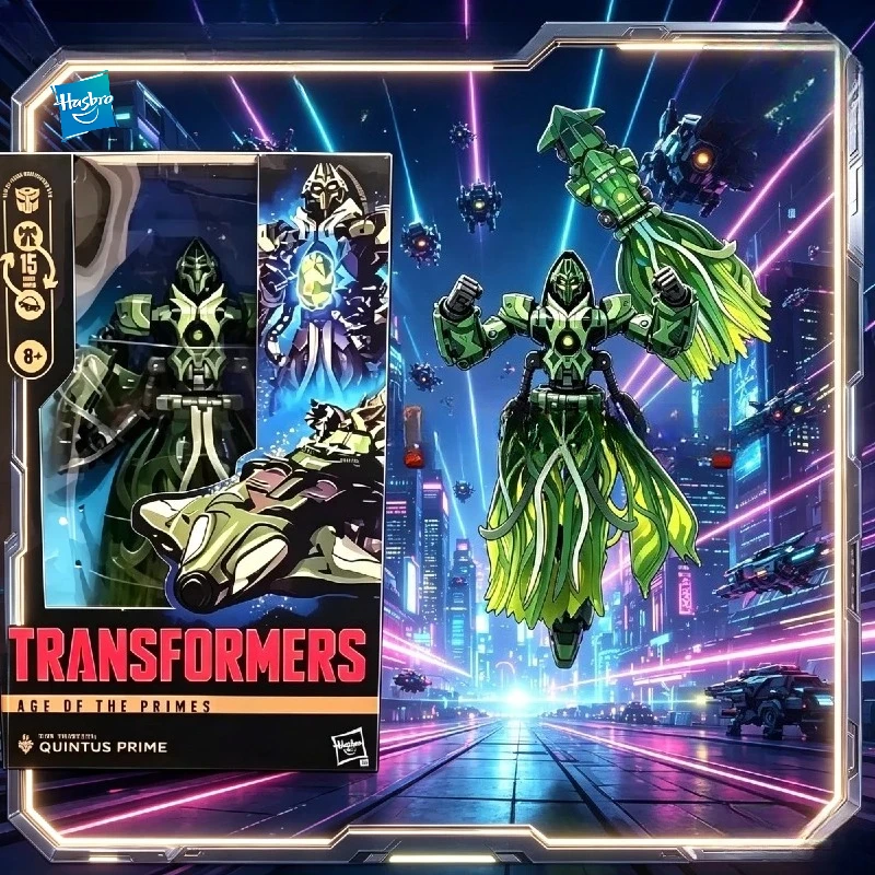 

В НАЛИЧИИ: Игрушка-трансформер Hasbro Age of The Primes Quintus Prime, фигурка, трансформируемая модель робота, подарок для мальчика