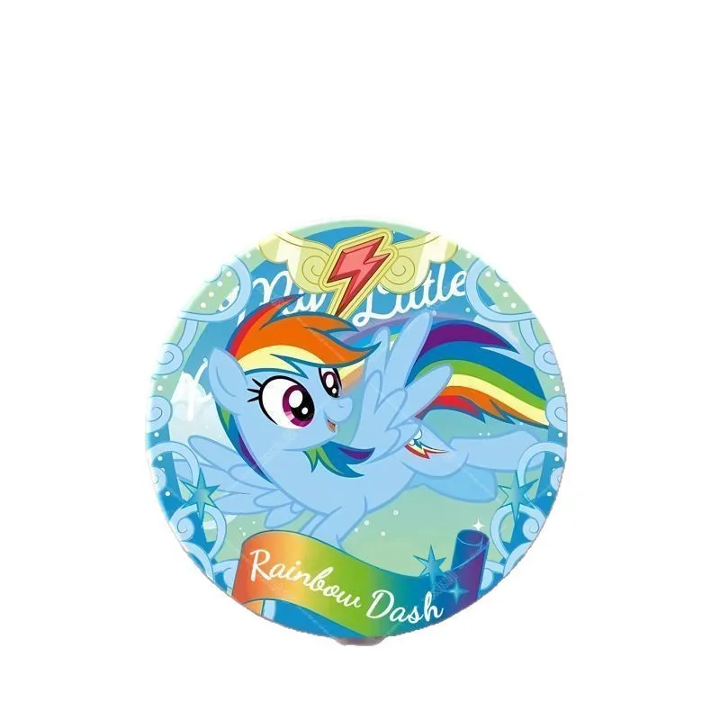 Broches et badges souvenirs mignons et kawaii Anime Rainbow Dash Twilight Sparkle pour sacs, figurines, cadeaux d'anniversaire