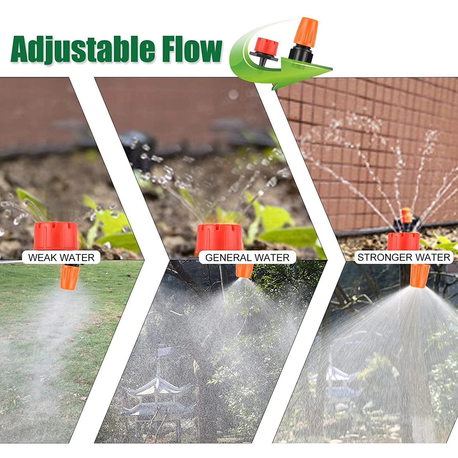 Reswat DIY Irrigation System Garden Tools Drip Watering Kits Automatic Watering Hose With Adjustable Convenient Installtion