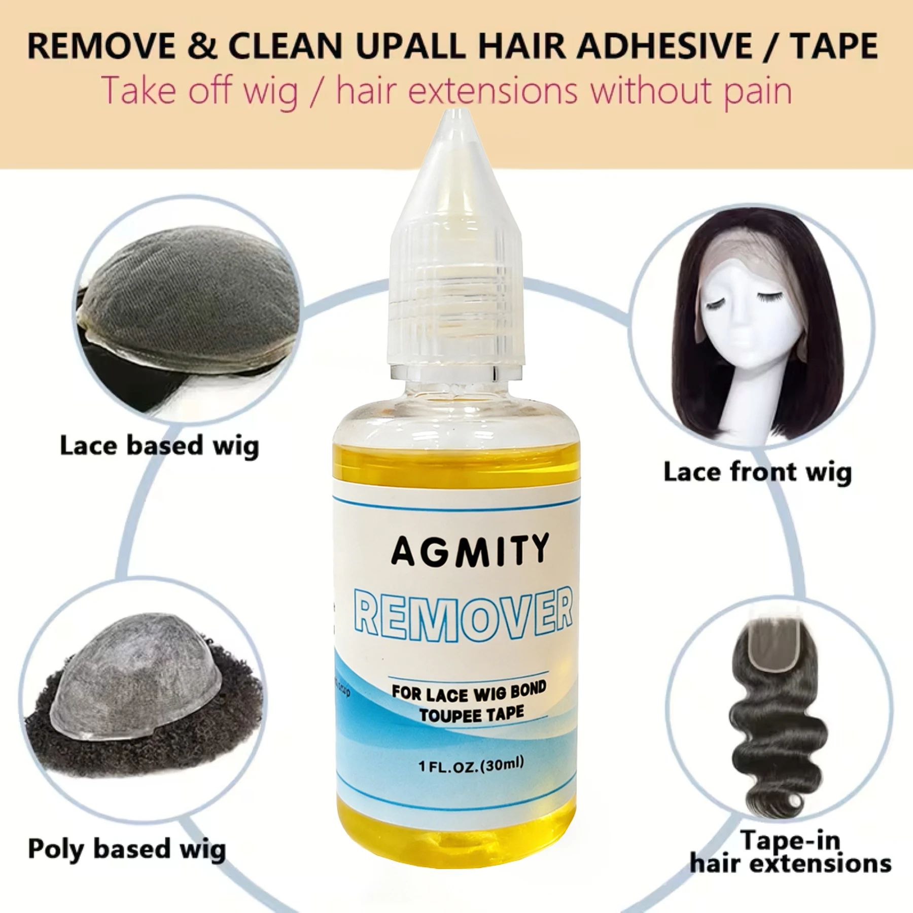 Lace Melting Spray and Glue Remover Set Invisible Strong Hold Waterproof Lace Bond Spray Gentle Residue-Free Adhesive Remover view 5