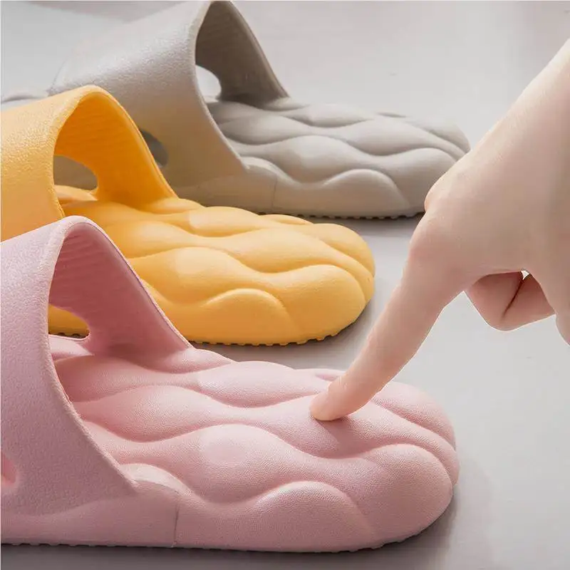 Summer Home Use Soft Bottom Thick Heel Living Room Slippers Women's Anti-Slip Bathroom Bathing Massage Silent Slippers