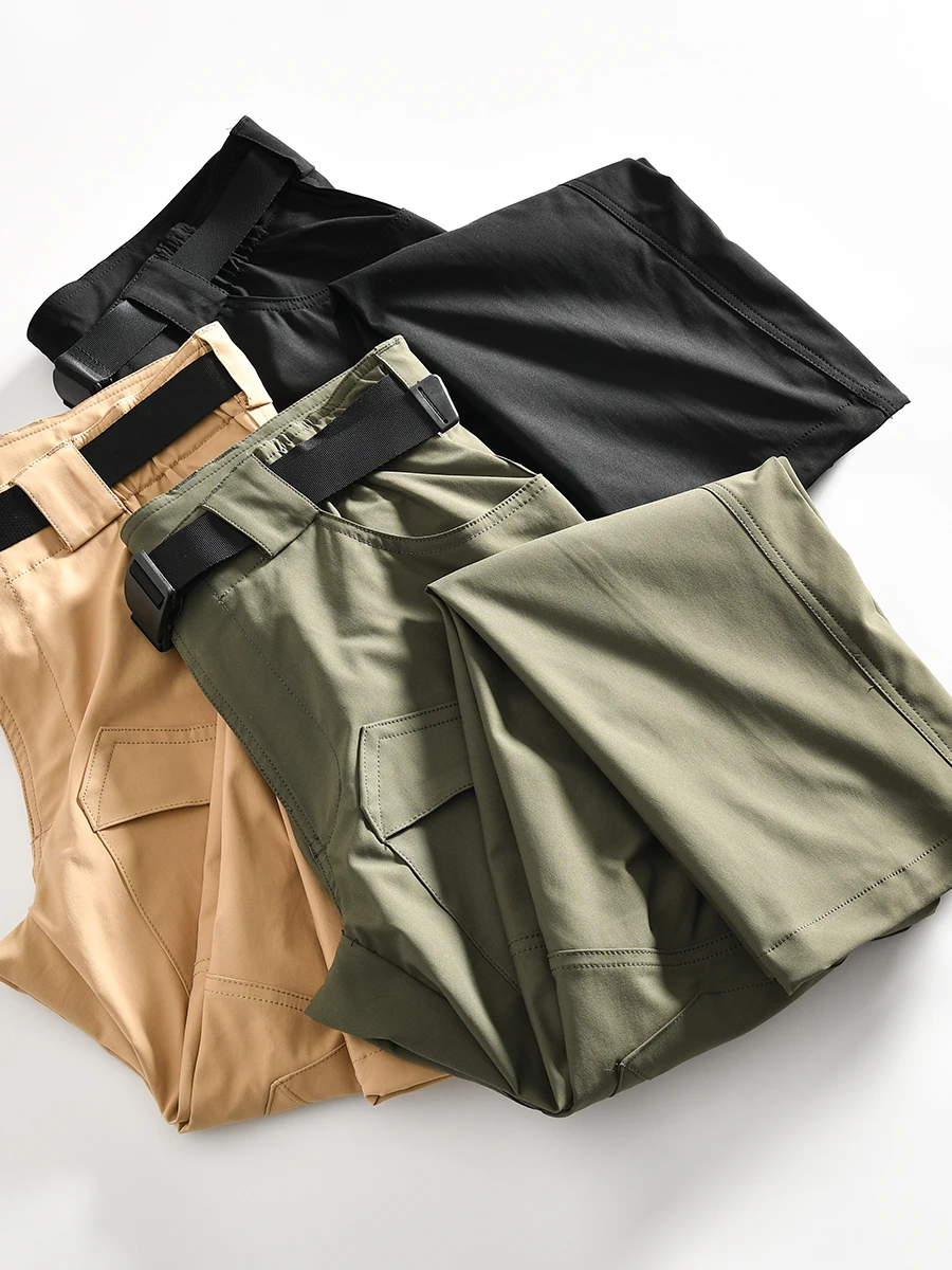 

Outdoor Functional Windproof Breathable Men's Casual Straight Leg Long Pants 3D Stereo Tailored Spring Summer Leisure Trousers