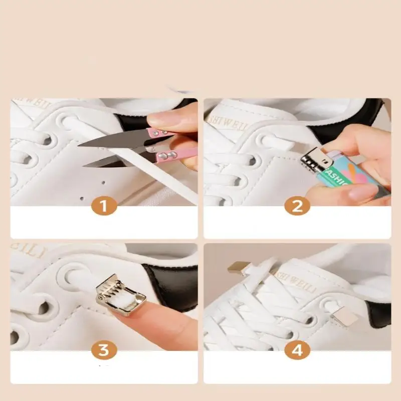 1 Set Schnürsenkel ohne Binden mit magnetischen Metallschnallen, wiederverwendbares Design für Sneaker, Freizeitschuhe, Alltagskleidung für Erwachsene und Kinder – Detail 4