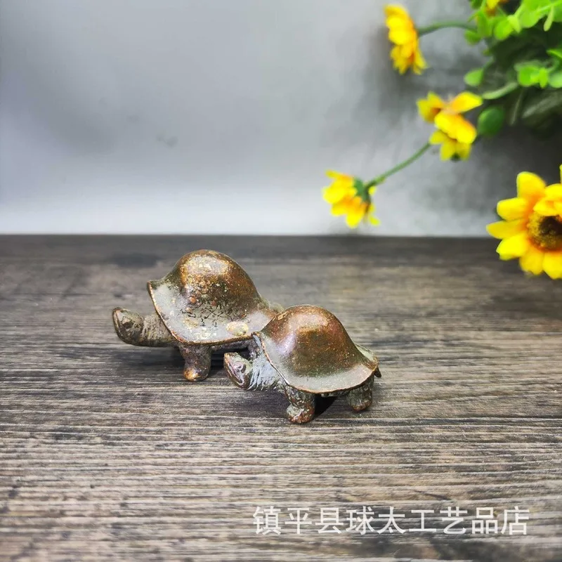 Antique Alloy Ornament, Dragon Turtle, Wealth and Fortune, Tea Pet, Desktop Decoration