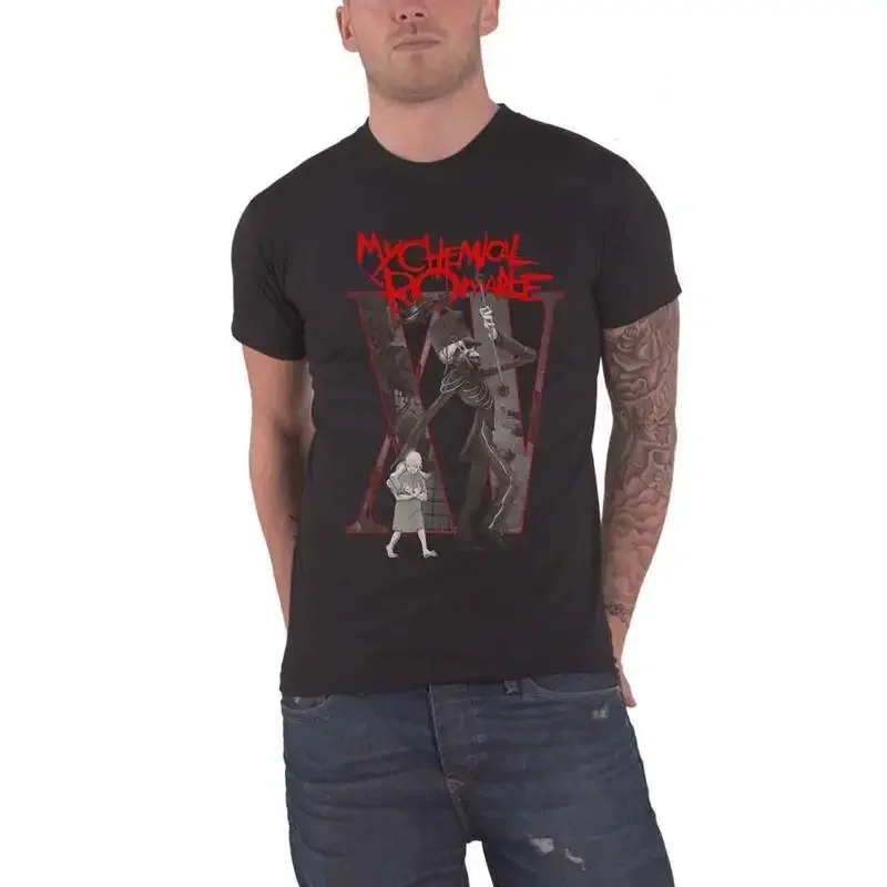 My Chemical Romance T Shirt Xv Parade Fill Band Logo New Official Mens Black