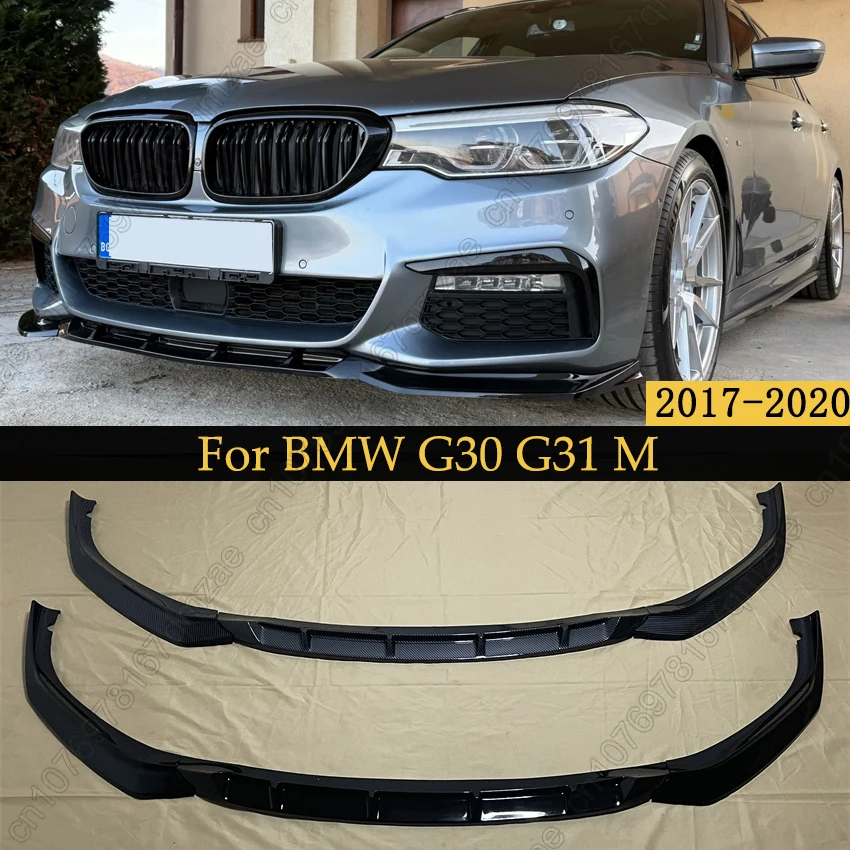 For BMW 5 Series G30 G31 520i 530i 540i M-Pack 2017-2020 Front Bumper Lip Spoiler Splitter Front Lip Guard Protector Cover