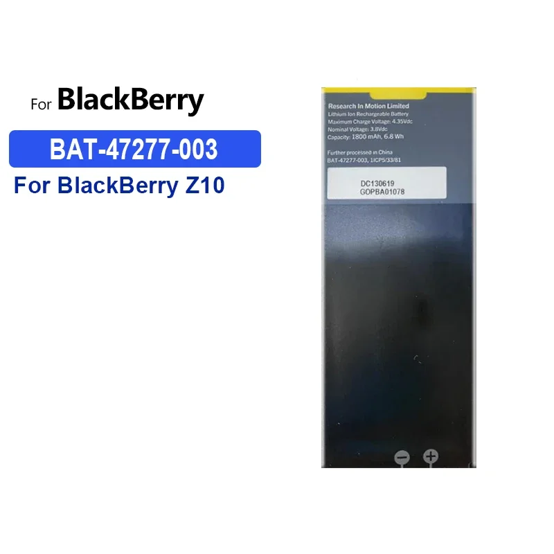 Сменный аккумулятор BAT-1800-003 на 47277 мАч для BlackBerry Z10 STL100-2-1-3 BAT-47277-00