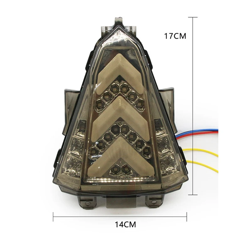 Luz trasera LED para motocicleta YAMAHA YZF R15 2014 2015 2016, intermitentes de freno integrados