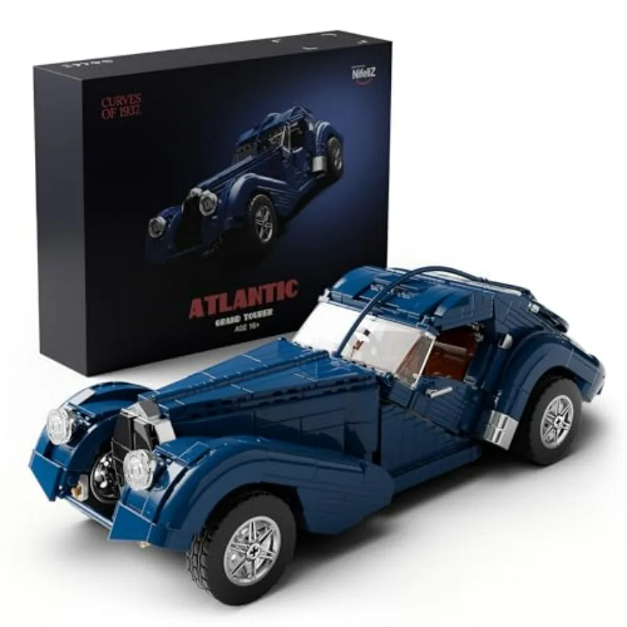 

Конструктор Atlantic Sports Car для взрослых, масштаб 1:14, винтажная модель гран-туринга, коллекционный классический автомобиль, набор для сборки