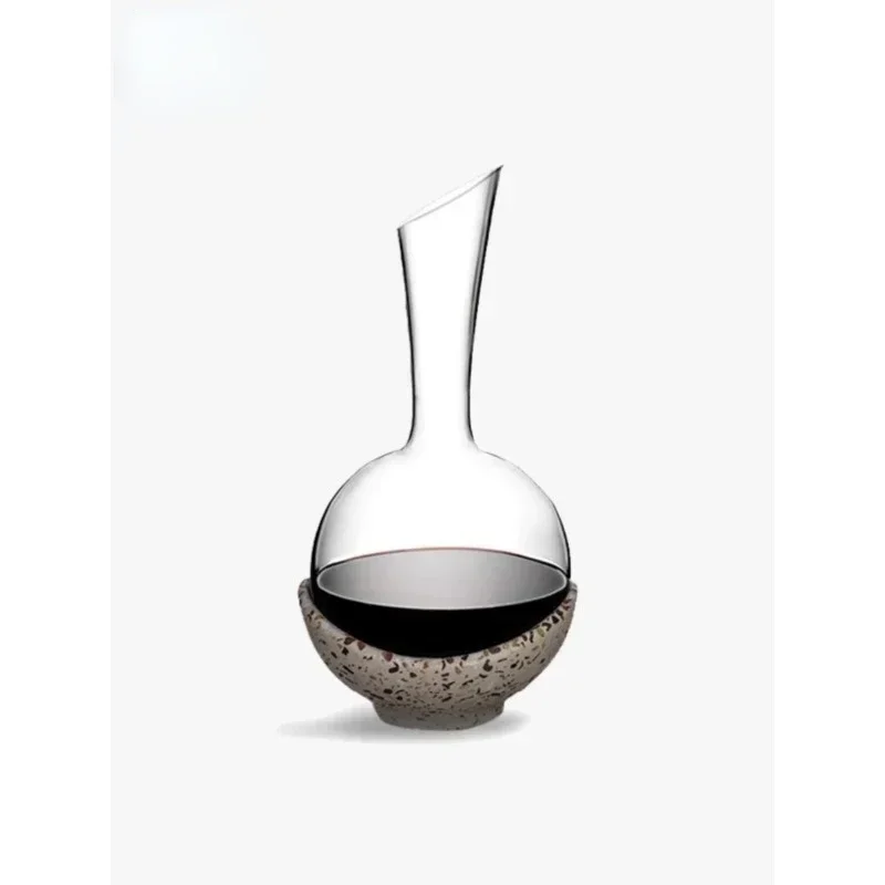 Wine Decanter Handmade Crystal Glass Special Decanter Terrazzo Ice Bottom Luxury Gift