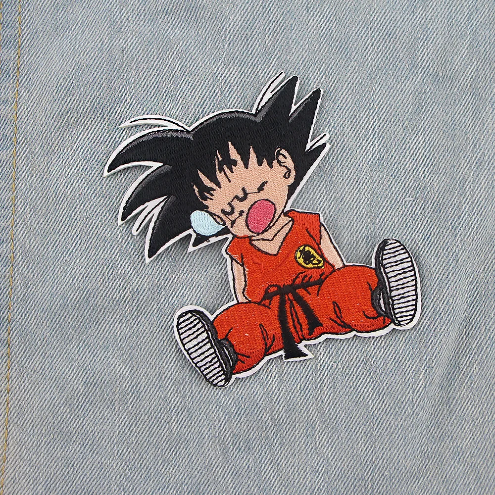 Anime Theme Embroidered Patches For Clothing Thermoadhesive DIY Jackets Iron on Patches For Clothes Cartoon Sew Stickers