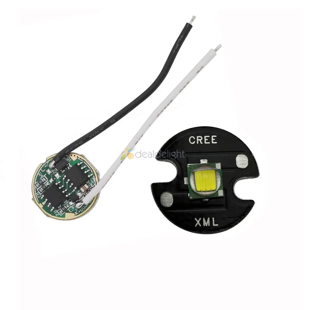 XML2 T6 10W Cool Warm White LED Light Emitter Bulb 16mm /20mm PCB + DC3.7V Driver