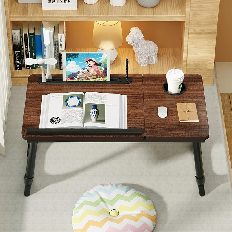 مكتب صغير قابل للطي خمس سرعات تعديل رفع طاولة الدراسة غرفة نوم السرير طاولة حاسوب متعددة الوظائف منفذ USB