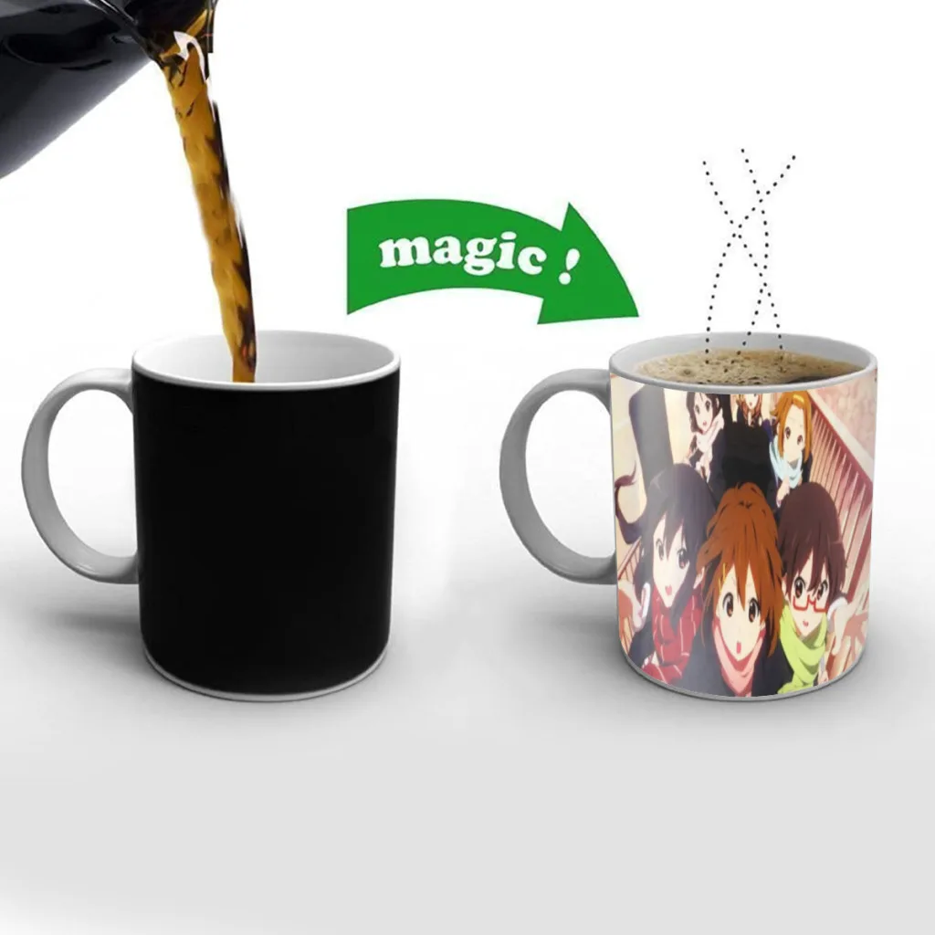 

Kawaii-New-K-ON! Free shipping Gift Mug Color Changing Coffee Mugs Cup Gift Custom Printed Name Text Mug