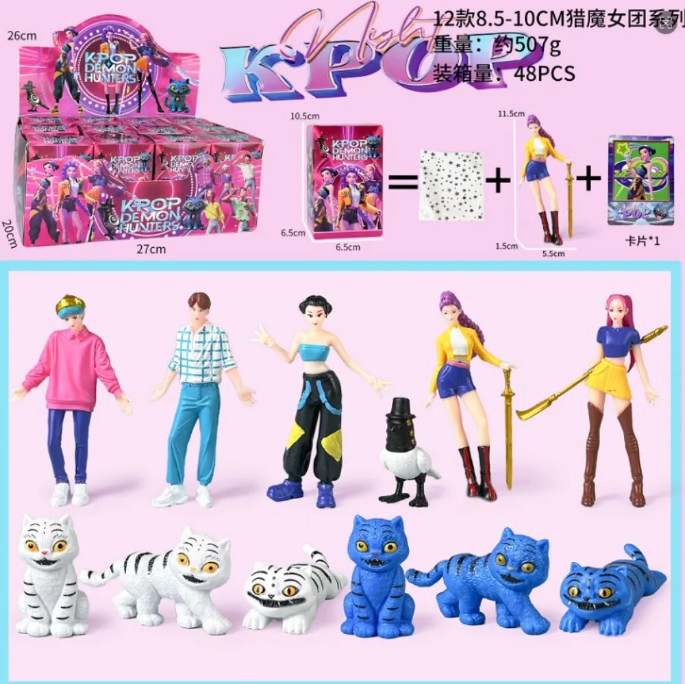 شيطان الصيادين صندوق أعمى 2025 نسخة أنيمي Kpop-مفصلية من مادة PVC نموذج لطيف دمية تزيين عيد ميلاد الأطفال