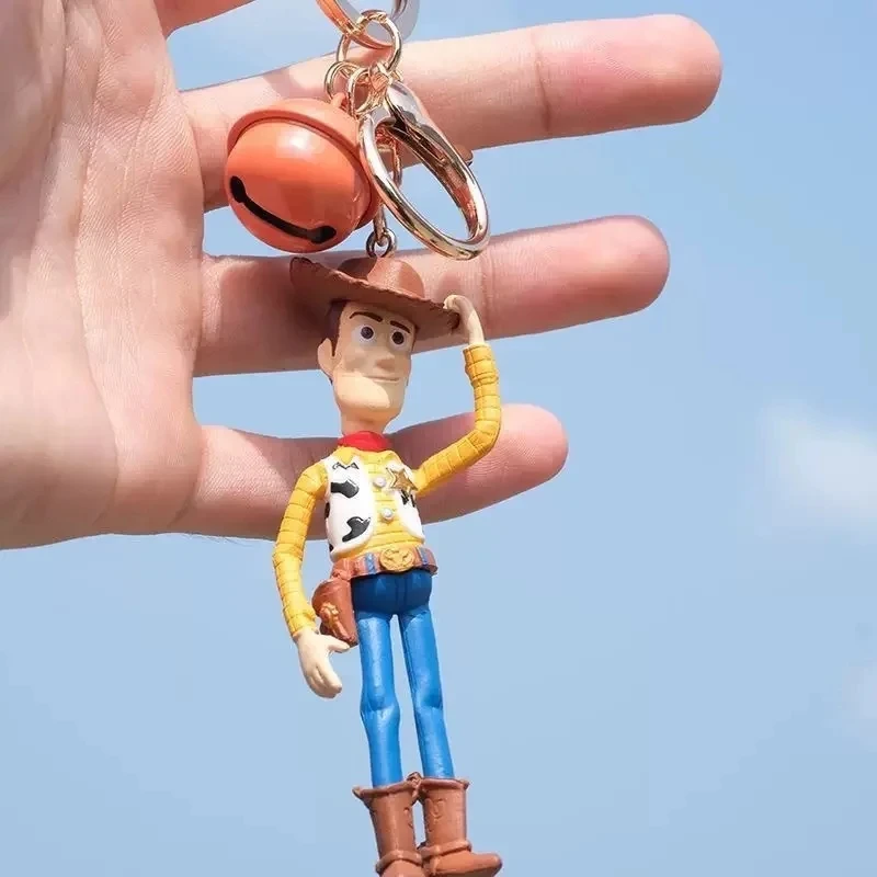 Toy Story 5 Buzz Lightyear & Woody Bell Keychain Cute Cartoon Figure Backpack Charm Pendant Bag Accessory Decor Creative Gift view 5