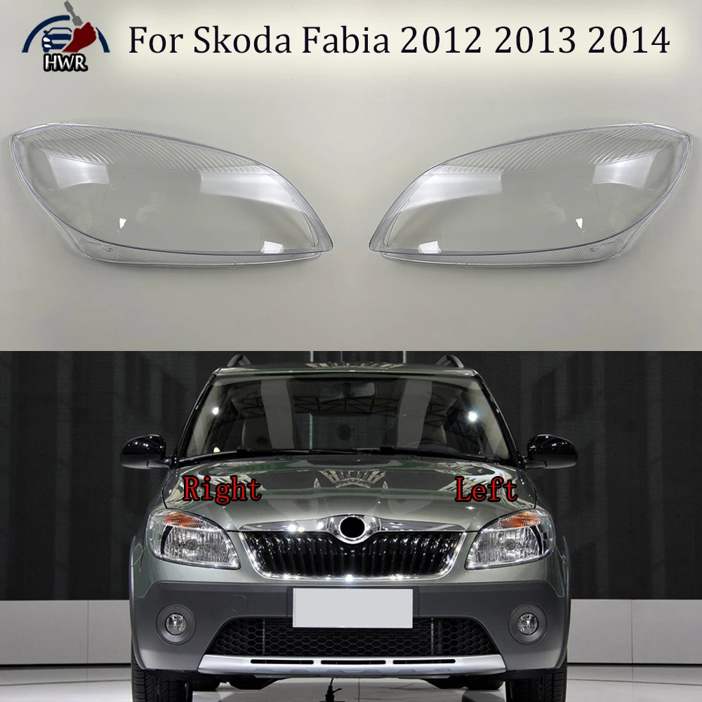 

Headlight Cover Headlamp Shell Transparent Lampshade Case Plexiglass Replace Original Lens For Skoda Fabia 2012 2013 2014