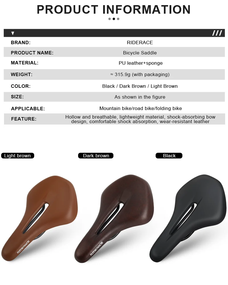 Fahrradsattel aus PU-Leder, bequemer, weicher MTB-Rennradsitz, einteiliger, hohler, atmungsaktiver, stoßdämpfender Outdoor-Fahrradsitz – Detail 1
