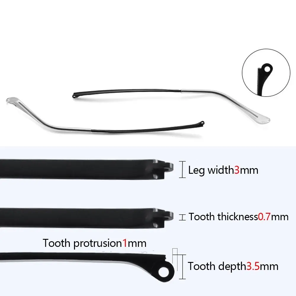 1 пара прозрачных чехлов для ног, замена рук для очков, солнцезащитные очки для ног, сменные металлические очки для ремонта ног, аксессуары для очков