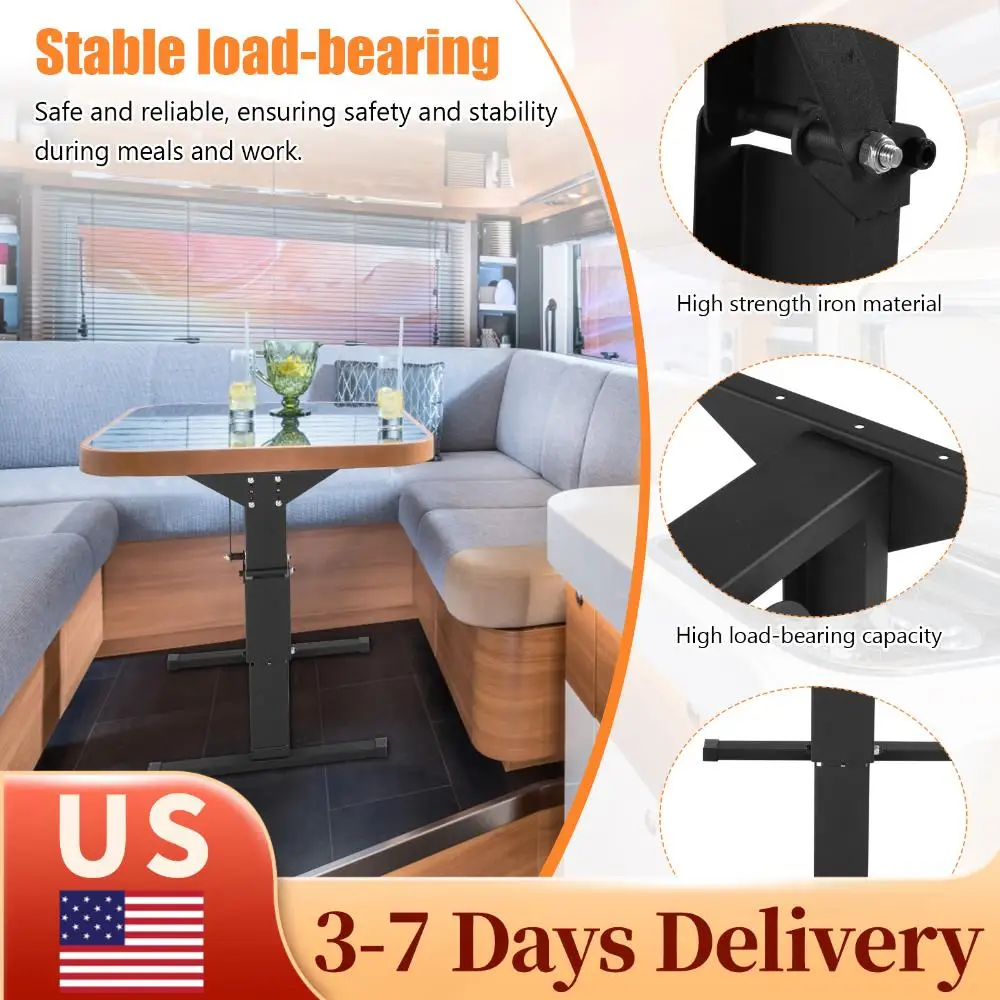 

RV-Specific Folding Table Frame Multi-Purpose Portable Dinette Table Base Legs Suitable For Caravan Outdoor Activities