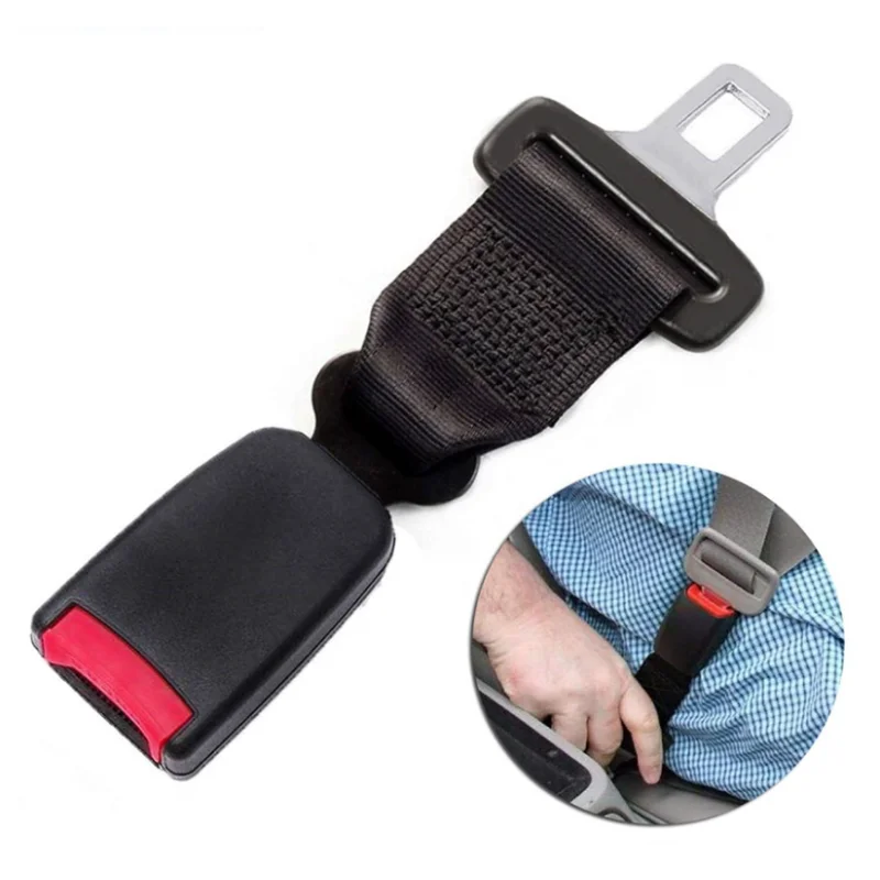 Car Seat Belt Extender Universal E11 Safety Certified 20-22mm Seatbelt Extension Buckle For Pregnant Women Fat People Black