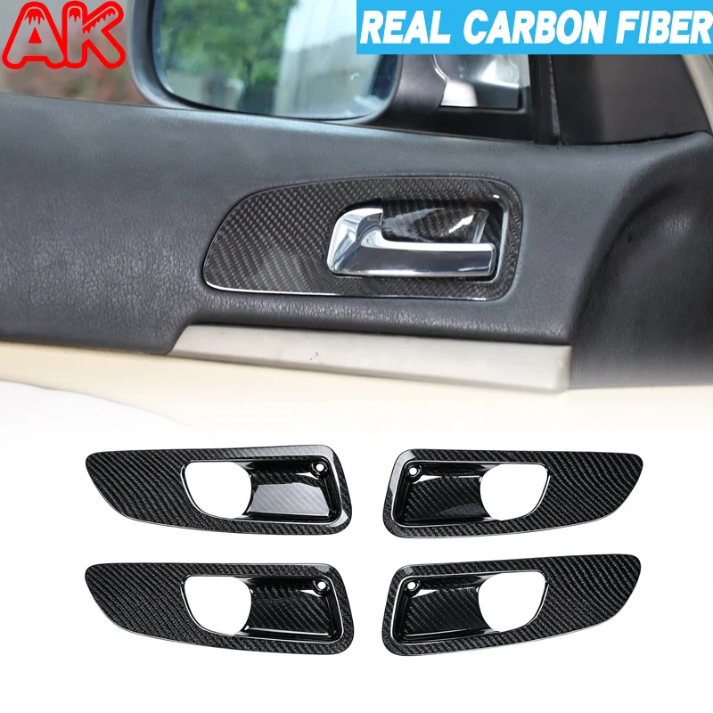 For Alfa Romeo 159 Brera Spider Sportwagon Estate 939 2004-2023 Real Carbon Fiber Car  Inner Handle Panel Cover Trim Accessories