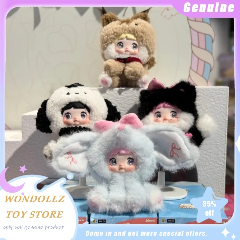 

New Nommi Sitting Zoo Series Blind Box Kawaii Mini Vinyl Plush Doll Bag Pendant Desktop Ornament Decor Trendy Toy Girls Gift