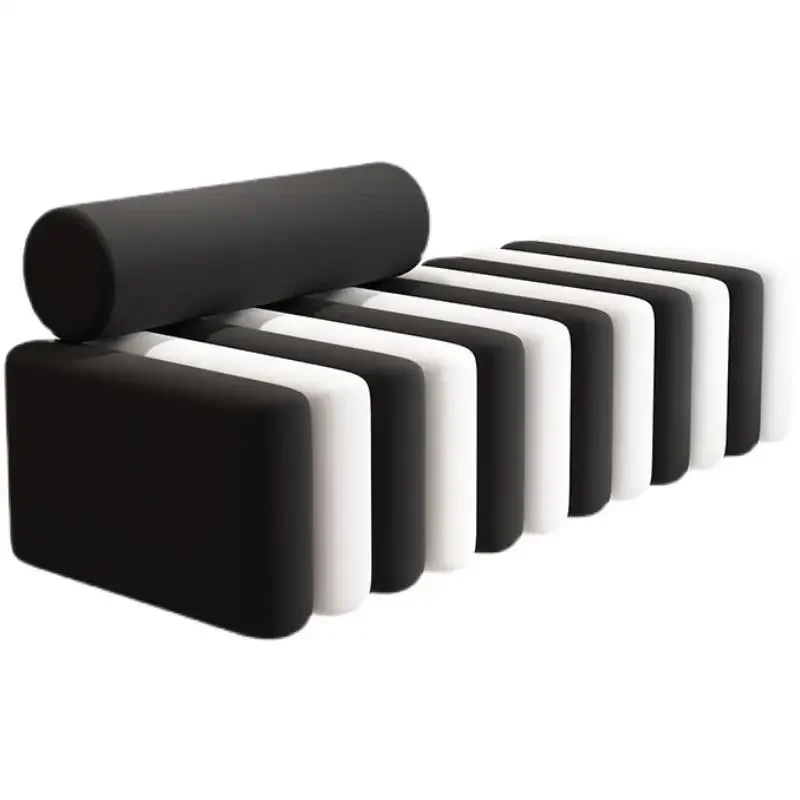

Light luxury long fabric sofa, barber shop guest rest sofa