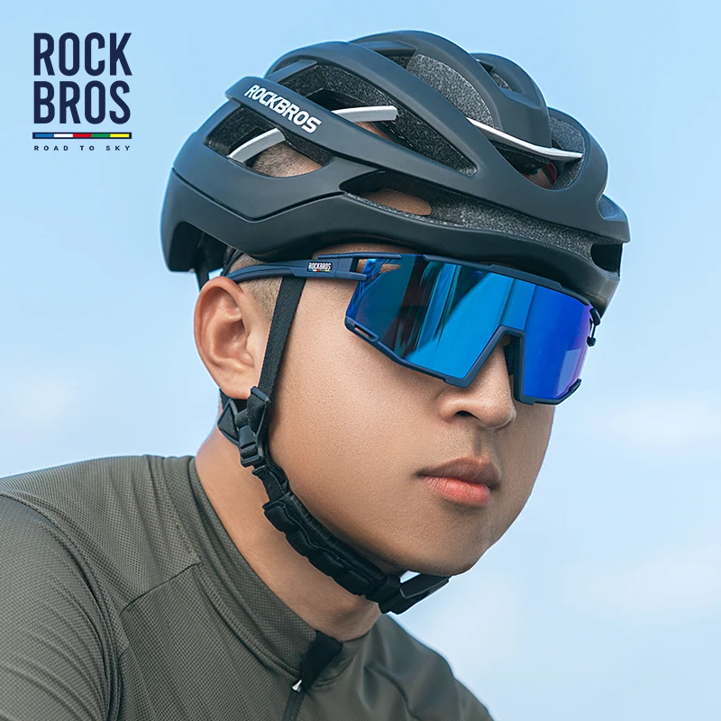 ROCKBROS Road To Sky Cycling Glasses Polarized Photochromic Bicycle Sports Glasses Clear Visibility Lightweight Bike Equipment