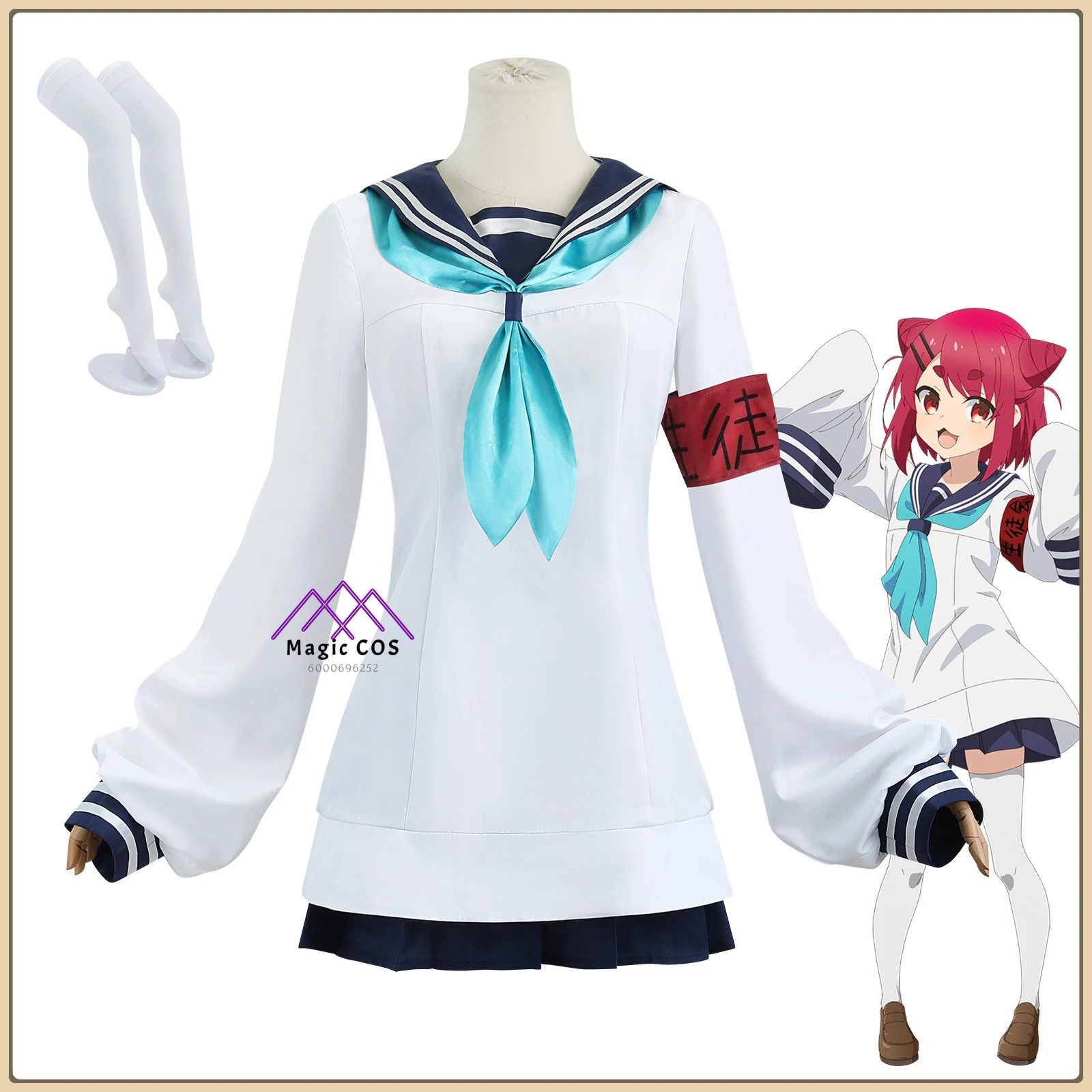 

Shikanoko Noko Nekomiya Neko Role Playing Costume Wig Classic JK Suit Bow Tie TailWomensCosplay Costume for Halloween Party Suit