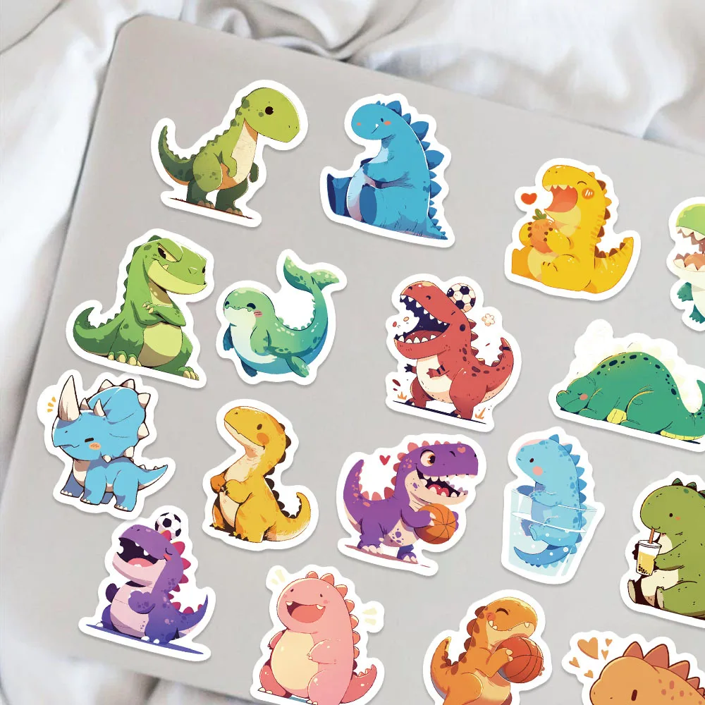 100pcs Mini Dinosaur Graffiti Animals Stickers Phone Guitar Laptop Notebook Suitcase Water Bottles Waterproof Stick