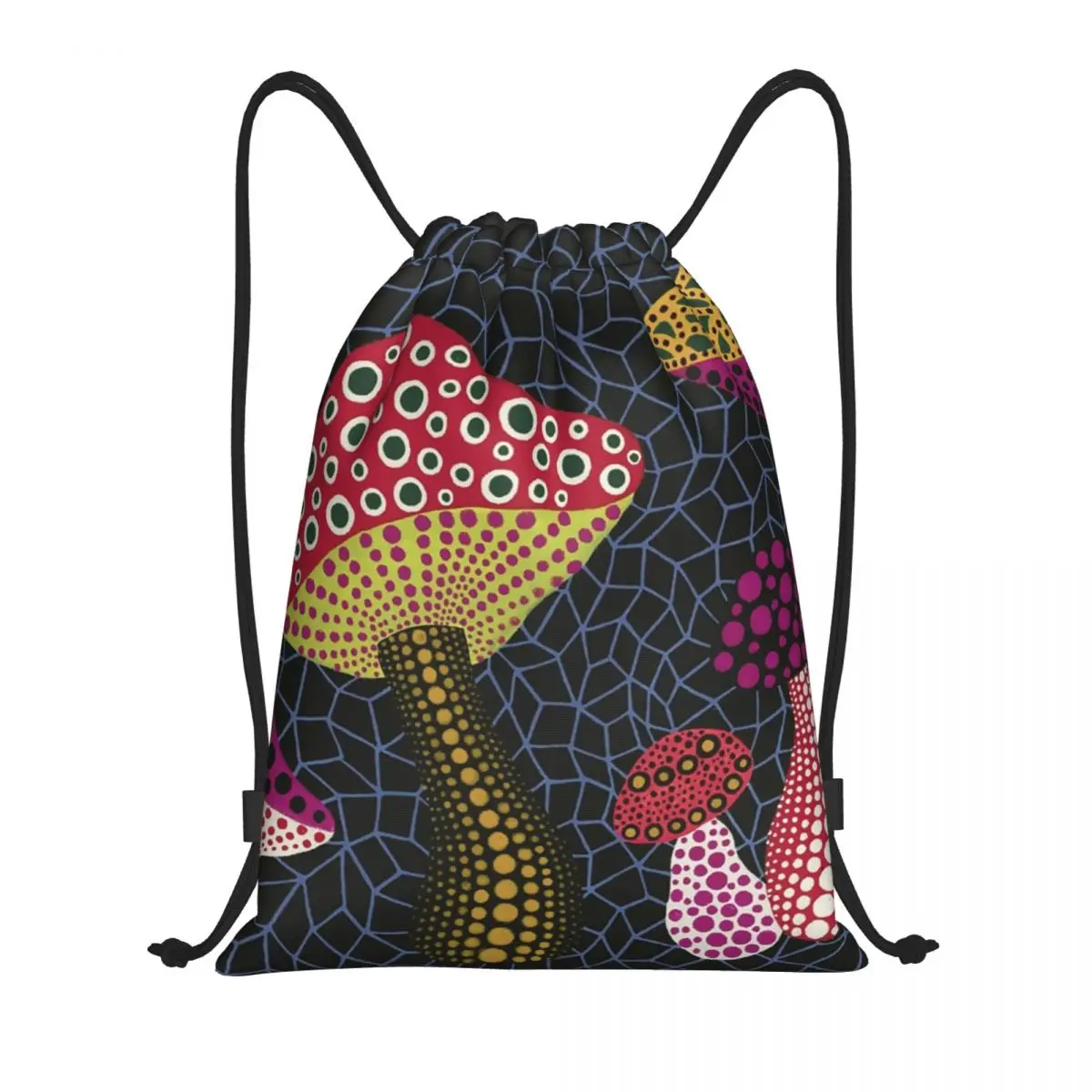 Custom Yayoi Kusama Art Drawstring Backpack Bags Men Women Lightweight Abstract Pop Art Gym Sports Sackpack Sacks for Training