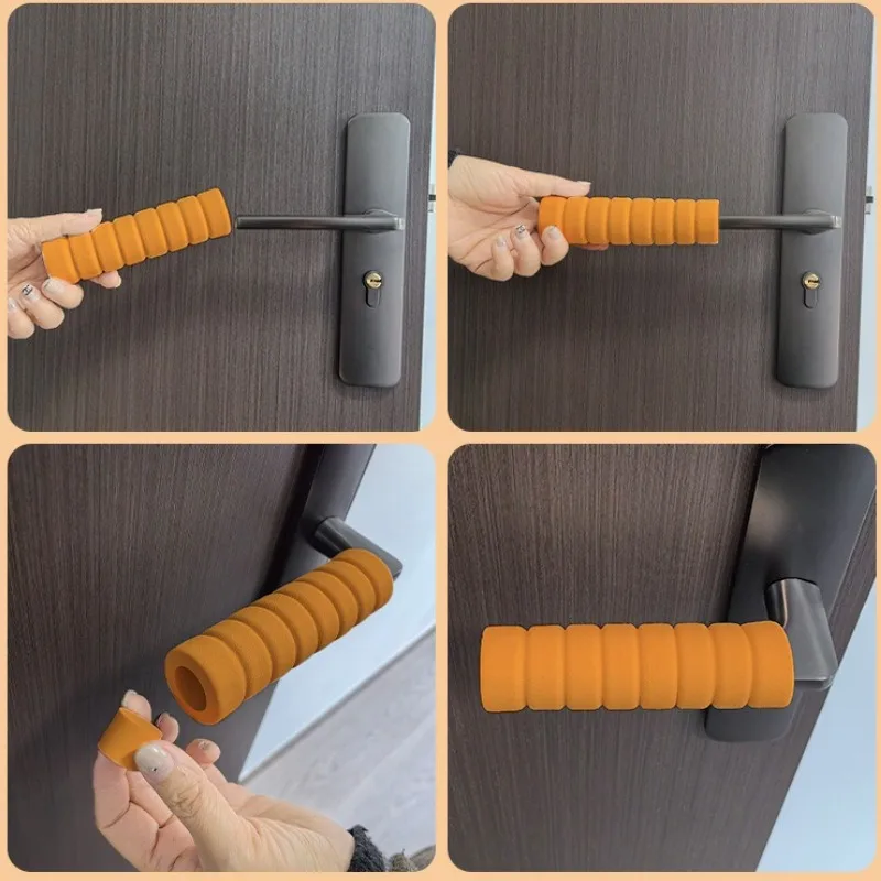 2Pcs Soft Foam Door Handle Protector Cover Door Knob Covers Anti-collision Door Stopper Safety Protection Home Decoration