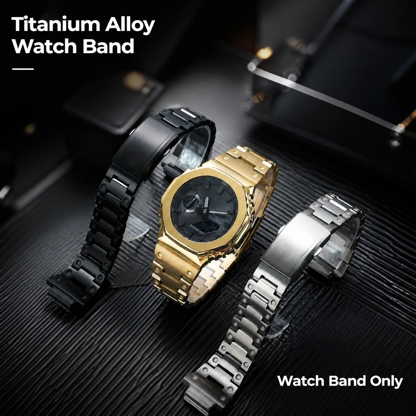 GM2100 Upgraded Titanium Strap For Casio GM-2100/GBM-2100 Modified Lightweight Titanium Alloy watchband Men's Watch Accessories