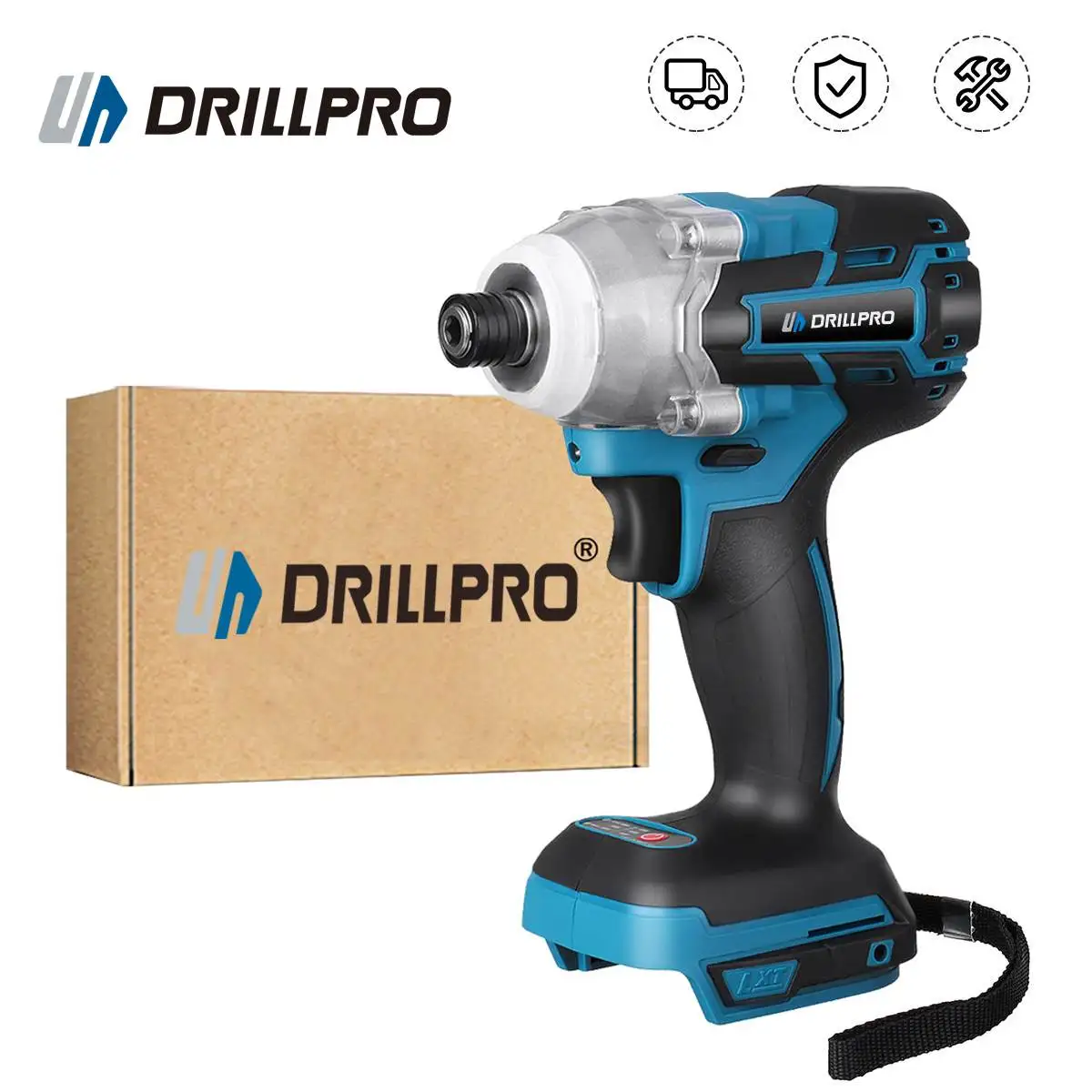 Drillpro-Tournevis électrique sans fil sans balais, outil électrique, perceuse, 1/4 \