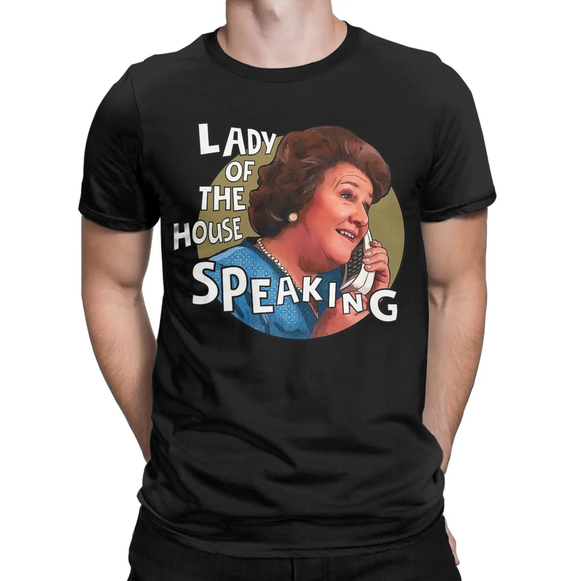 Hyacinth Bucket Keeping Up Appearances Men T Shirt  Unique Tee Shirt Short Sleeve Crew Neck T-Shirts Cotton Gift Idea Tops