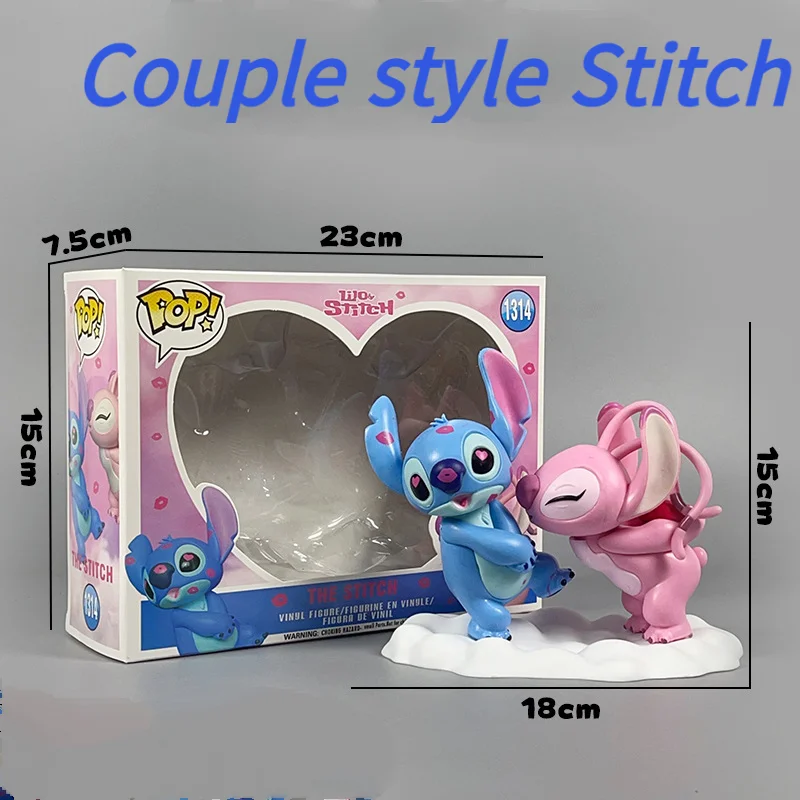 

2 шт./компл. Disney Stitch пара аниме фигурка Lilo & Stitch продукт аниме ручной работы модный игровой подарок настольный орнамент аниме фигурки