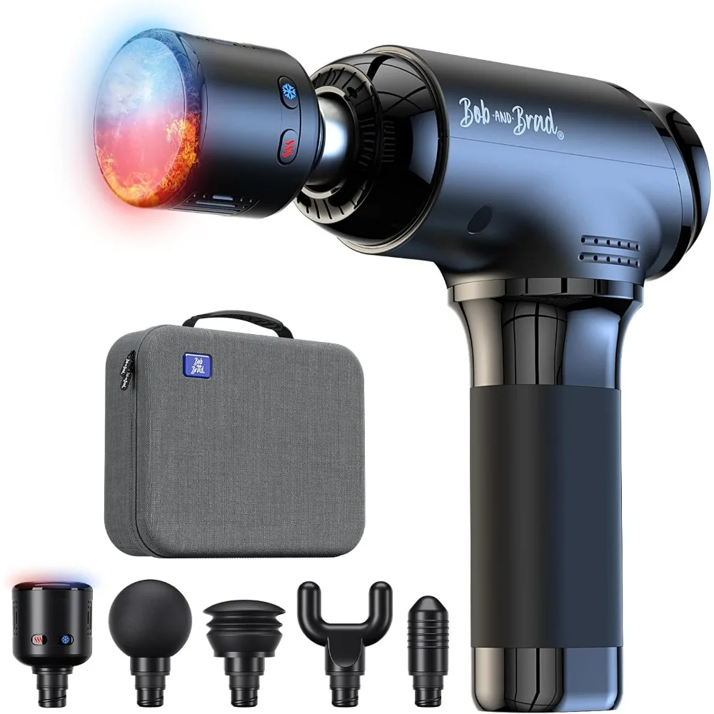 

BOB AND BRAD T2 Pro Massage Gun with Heat and Cold, Deep Tissue Percussion Massager Gun, Muscle Massager, Electric Back Massager
