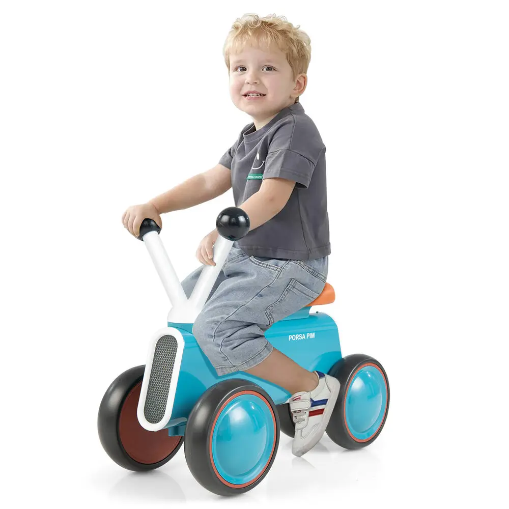 Babyjoy Baby Balance Bike for 10-24 Months Riding Toy No Pedal for Boys & Girls Blue