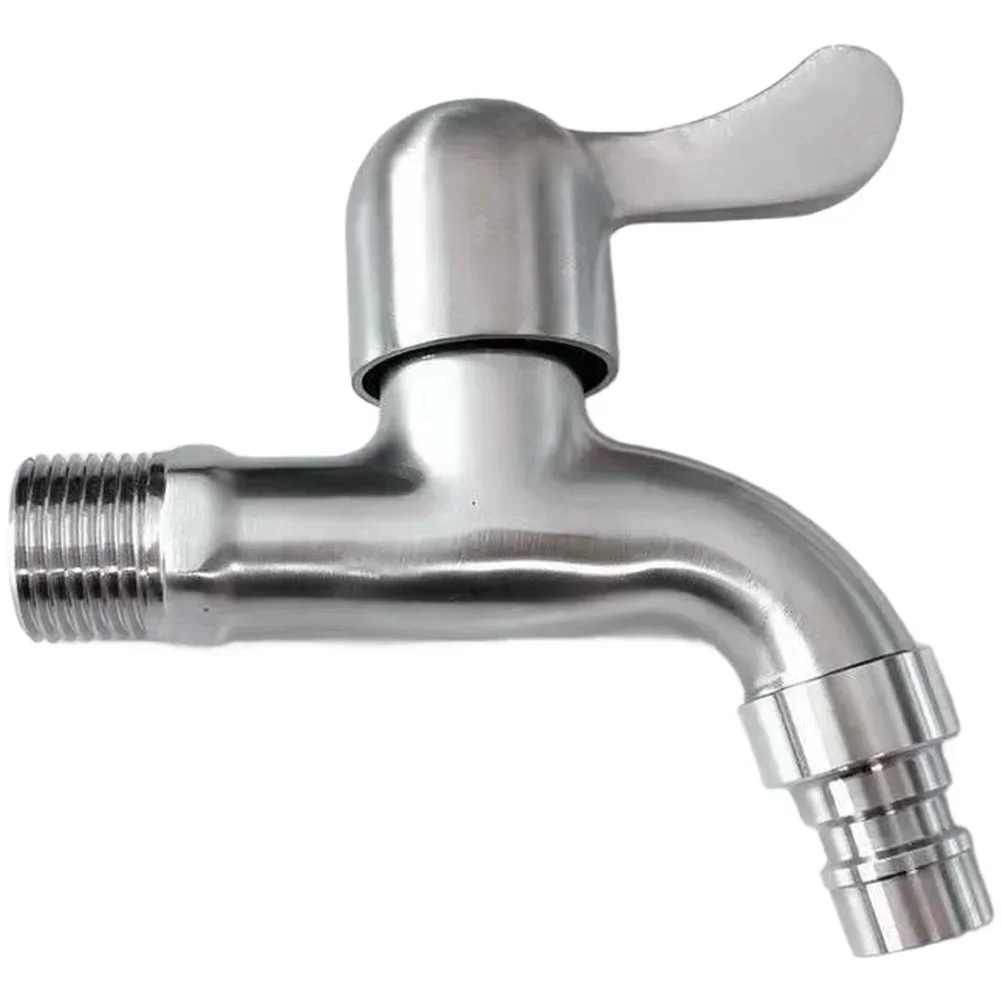 

Faucet Stainless Steel Quick Open Faucet High Temperature Resistant Extended Water Tap For Garden Home Bathroom Kitchen Replace