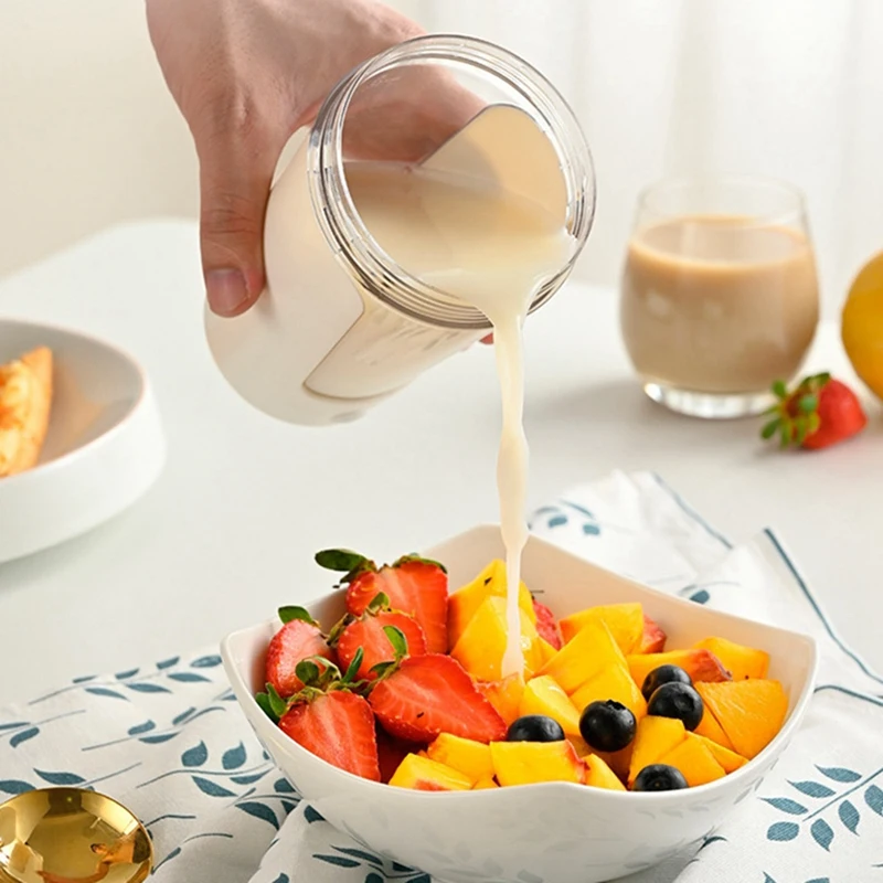 배터리 구동 자동 믹서기 컵, 고온 저항 커피 믹서기 컵, 편리한 밀크 파우더 믹서기 컵