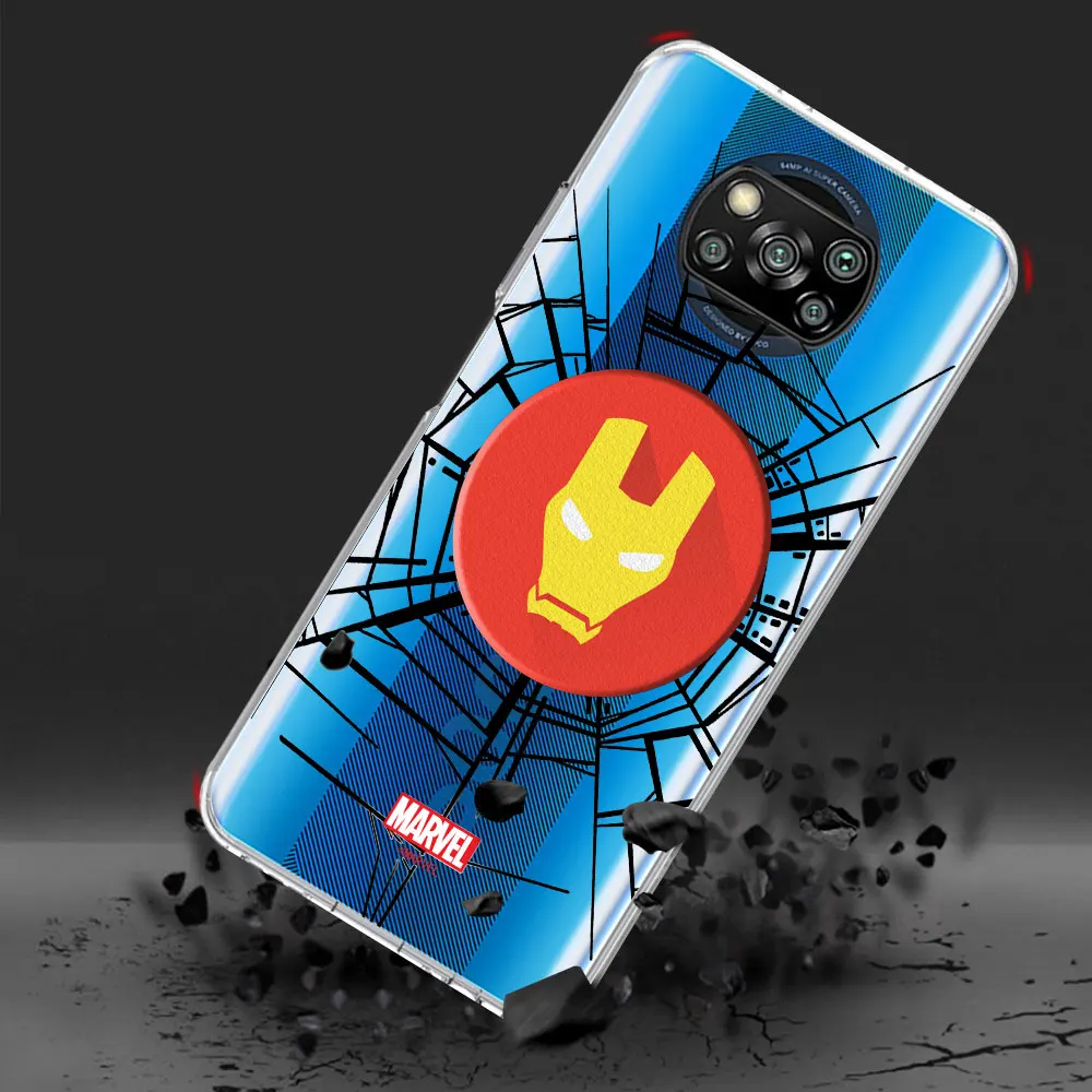 Marvel superhero cartoon logo Case for Xiaomi Poco X6 F4 M5 X3 M3 M5s X4 X5 F1 F3 F5 M4 F2 Pro TPU Soft Transparent Phone Cover