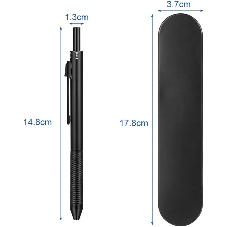 ปากกา AUAUY 4 in 1 หลายสี พร้อมตัวเรือนโลหะและเซ็นเซอร์แรงโน้มถ่วง สำหรับใช้ในสำนักงานและโรงเรียน คุณสมบัติ ปากกาลูกลื่น 3 สี ขนาด 0.5 มม.