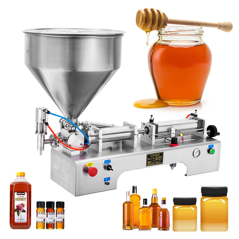 Semi-Automatic Paste Filling Machine for High Viscosity Liquids Like Honey, Jam, Ketchup, Syrup, Stainless Steel