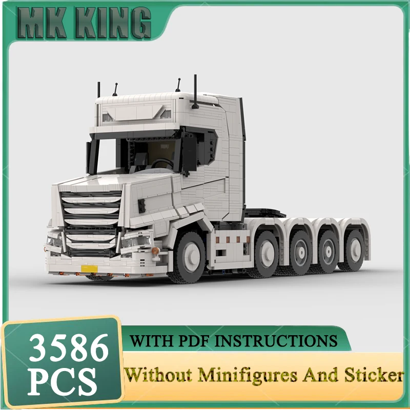 

Модель городской автомобиль Moc, строительные блоки, 10x4, модель тягача, технологические кирпичи, сборка «сделай сам», праздничные игрушки, подарки для заключения