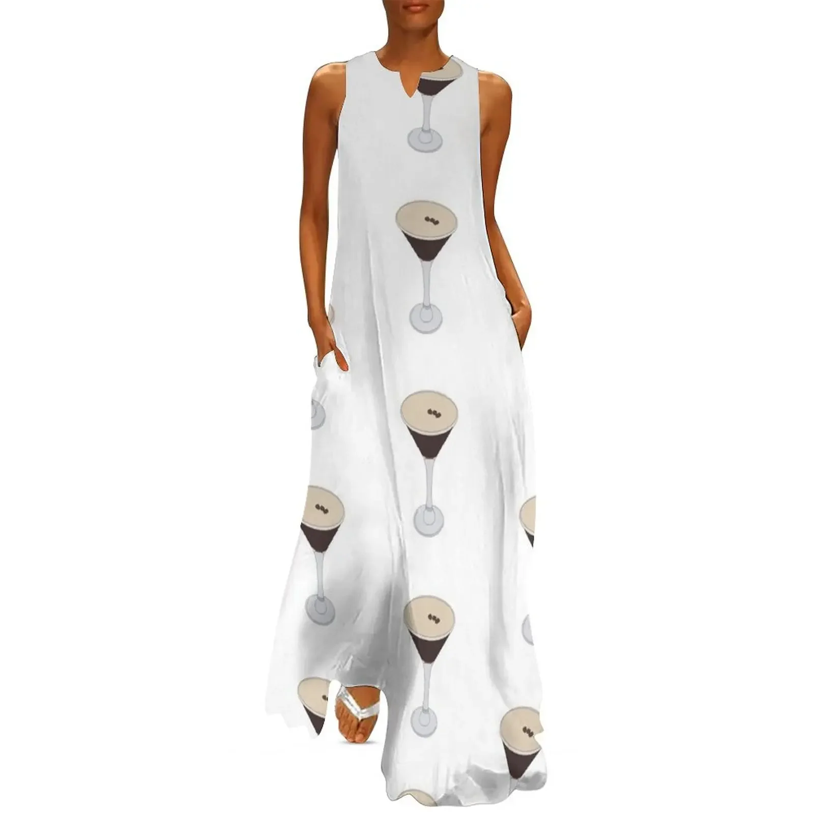 

Espresso Martini Long Dress women evening dress birthday dress for pregnant women