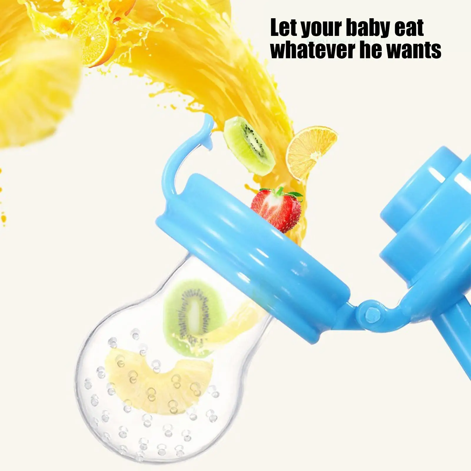 

Baby Pacifier Fruit Feeder Baby Food-grade Silicone Mesh Bag Pacifier Fruit and Vegetable Feeder Nursing Toddler Teething Toy