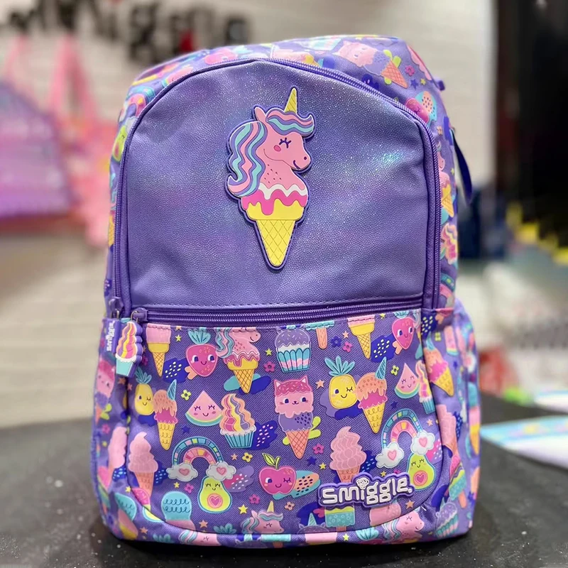 NEW Australia Smiggle Schoolbag Disney Mermaid Children'S School Bag  Anime Backpack Cartoon Backpack Children'S Gif